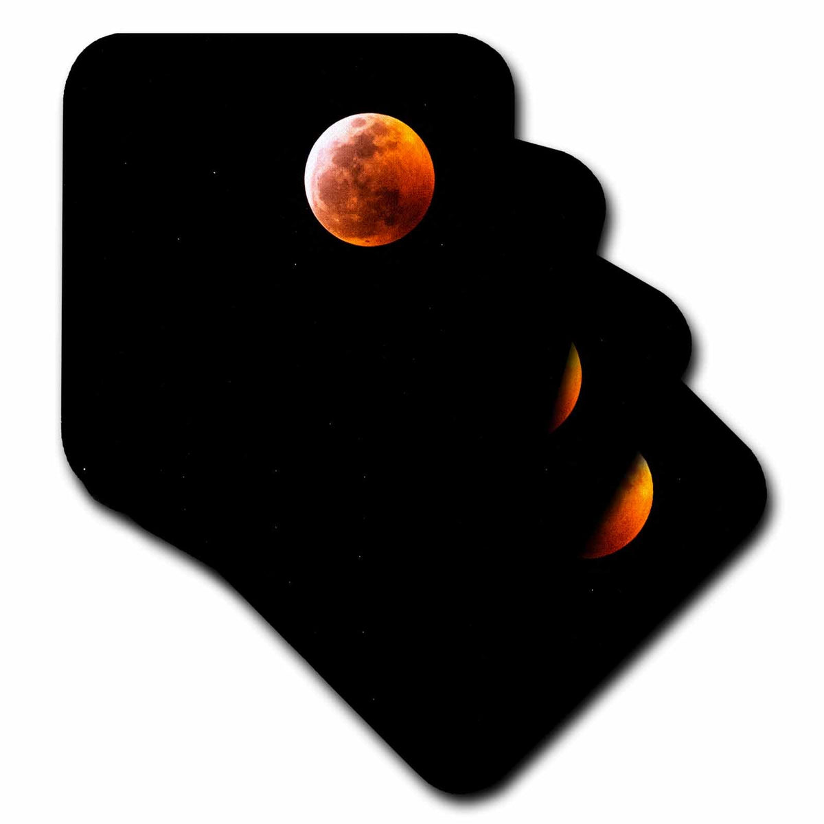 3dRose Super blood moon and lunar eclipse January 20, 2019. - Coasters (cst_346377)