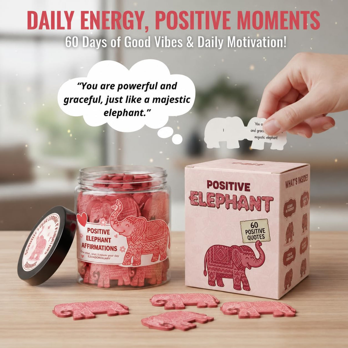 DEARMINE 60 Positive Pickle Cards Jar, Birthday Gifts for Women, Teens, Adults, Back to School Gift, White Elephant Gifts, Stocking Stuffers, Teen Girl Gifts Trendy Stuff