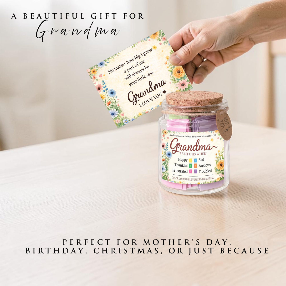 Read This When Bible Verses Jar – Birthday Gifts for Women, Christian Gifts for Women, Graduations Gift for Her, Gift for Mom from Daughter
