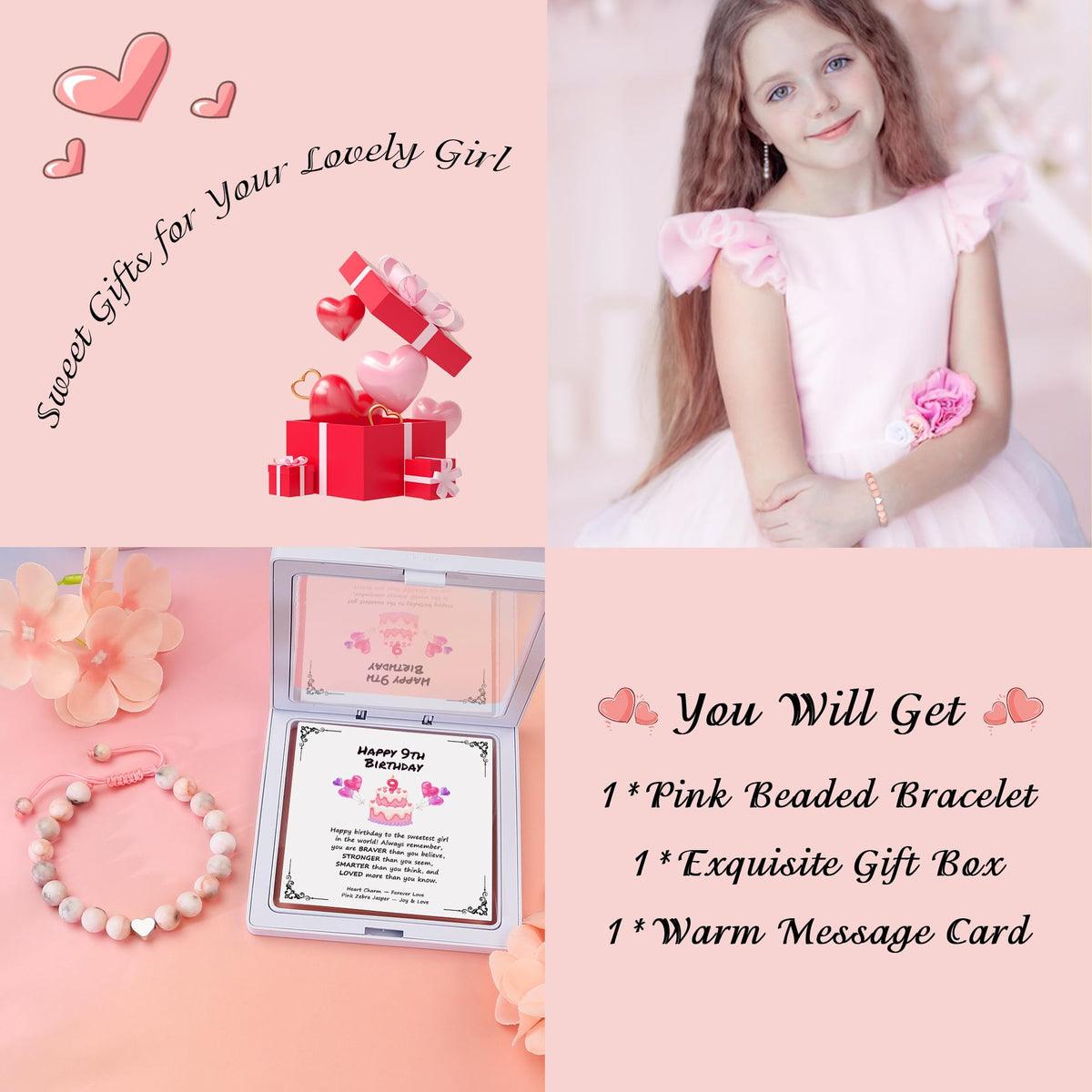 Sereney Birthday Gifts for Girls, 1-16 Year Old Girl Birthday Bracelet Gift