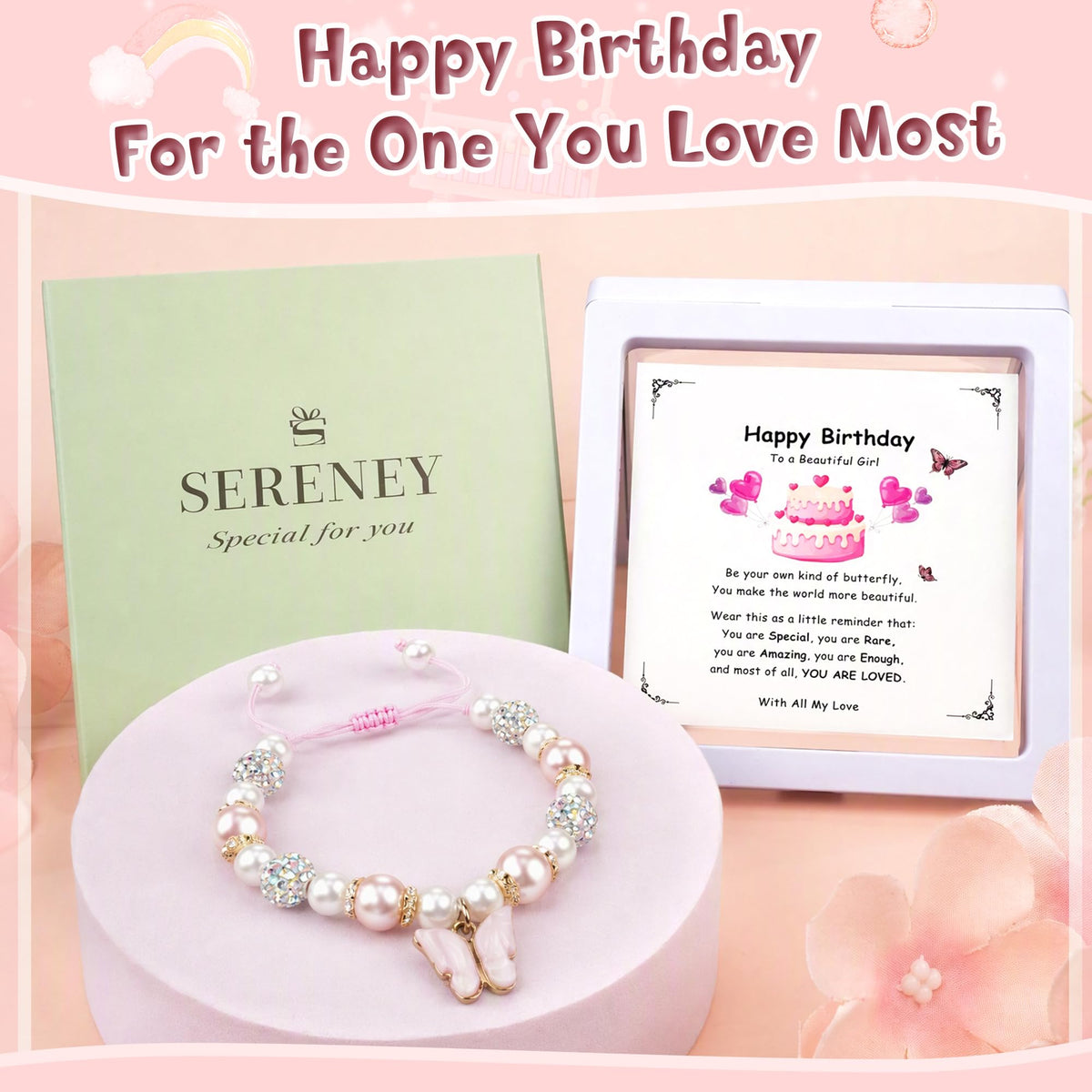 Sereney Birthday Gifts for Girls, 1-16 Year Old Girl Birthday Bracelet Gift