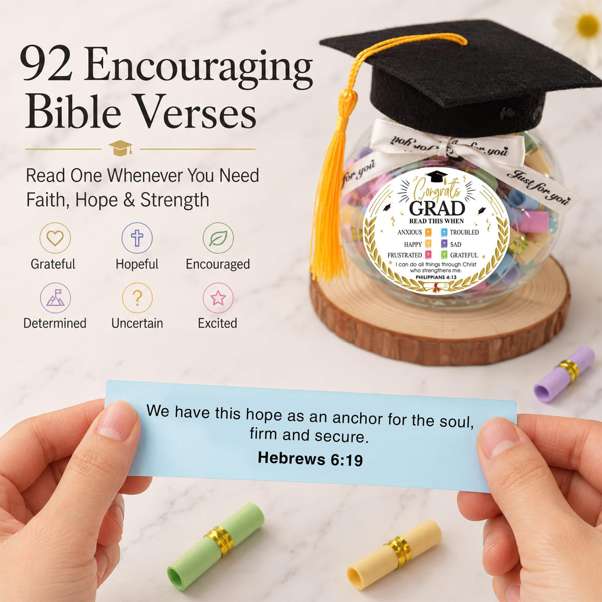 Read This When Bible Verses Jar – Birthday Gifts for Women, Christian Gifts for Women, Graduations Gift for Her, Gift for Mom from Daughter