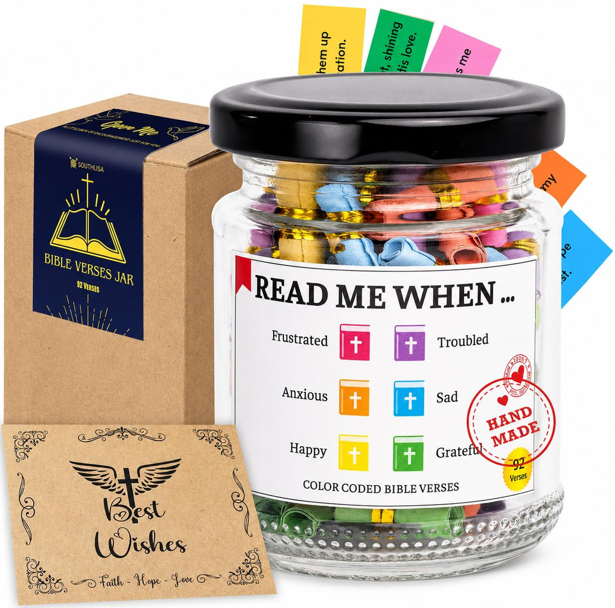 Read This When Bible Verses Jar – Birthday Gifts for Women, Christian Gifts for Women, Graduations Gift for Her, Gift for Mom from Daughter