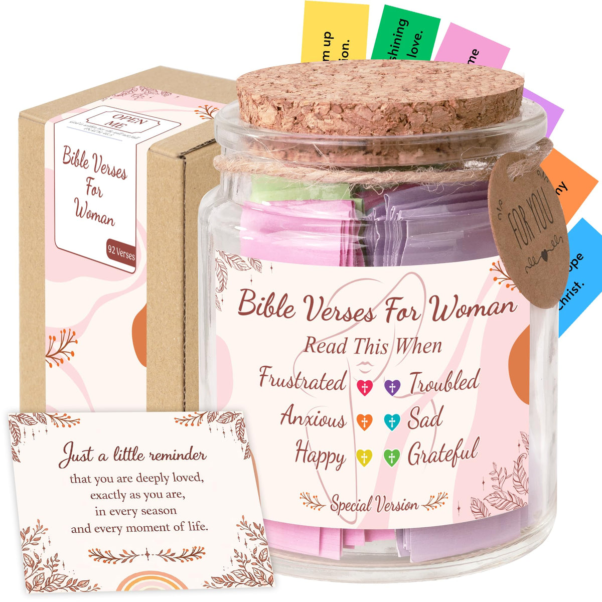 Read This When Bible Verses Jar – Birthday Gifts for Women, Christian Gifts for Women, Graduations Gift for Her, Gift for Mom from Daughter
