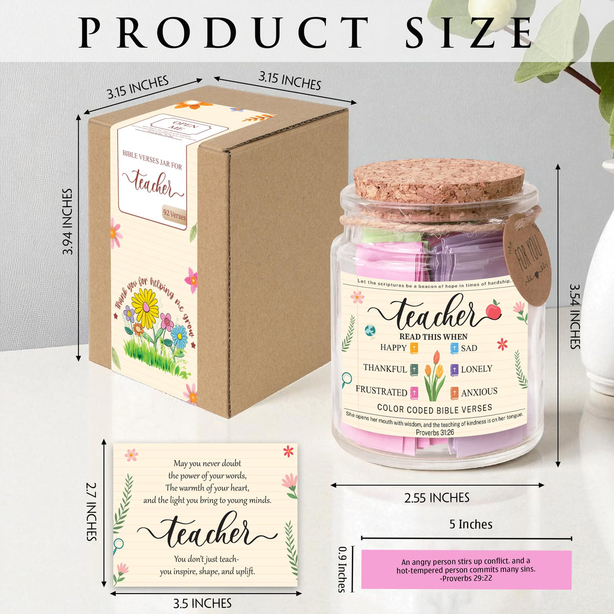 Read This When Bible Verses Jar – Birthday Gifts for Women, Christian Gifts for Women, Graduations Gift for Her, Gift for Mom from Daughter