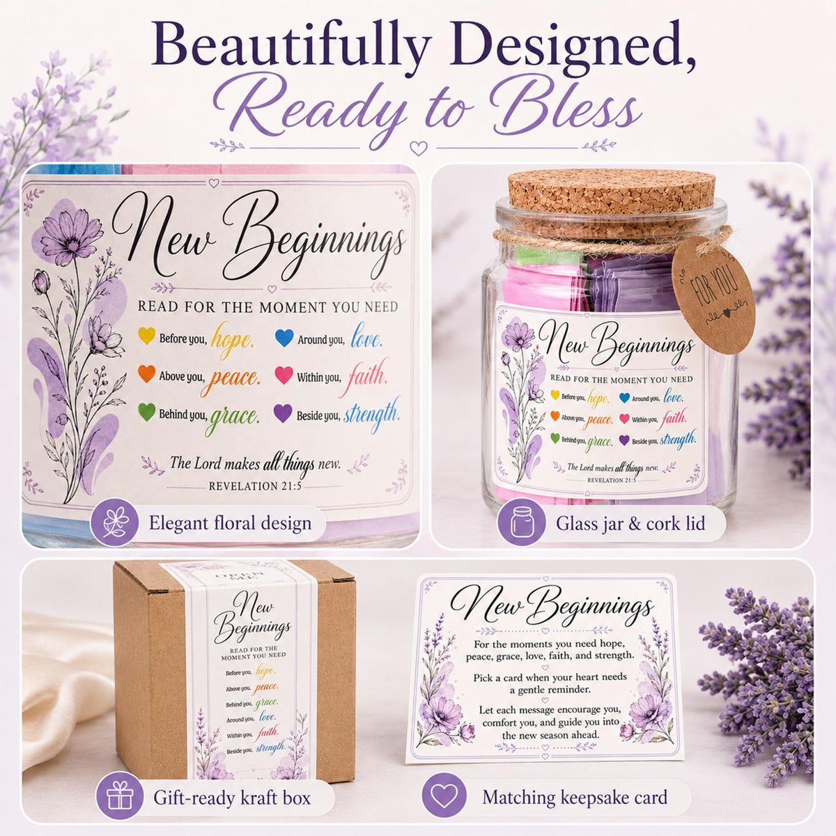Read This When Bible Verses Jar – Birthday Gifts for Women, Christian Gifts for Women, Graduations Gift for Her, Gift for Mom from Daughter