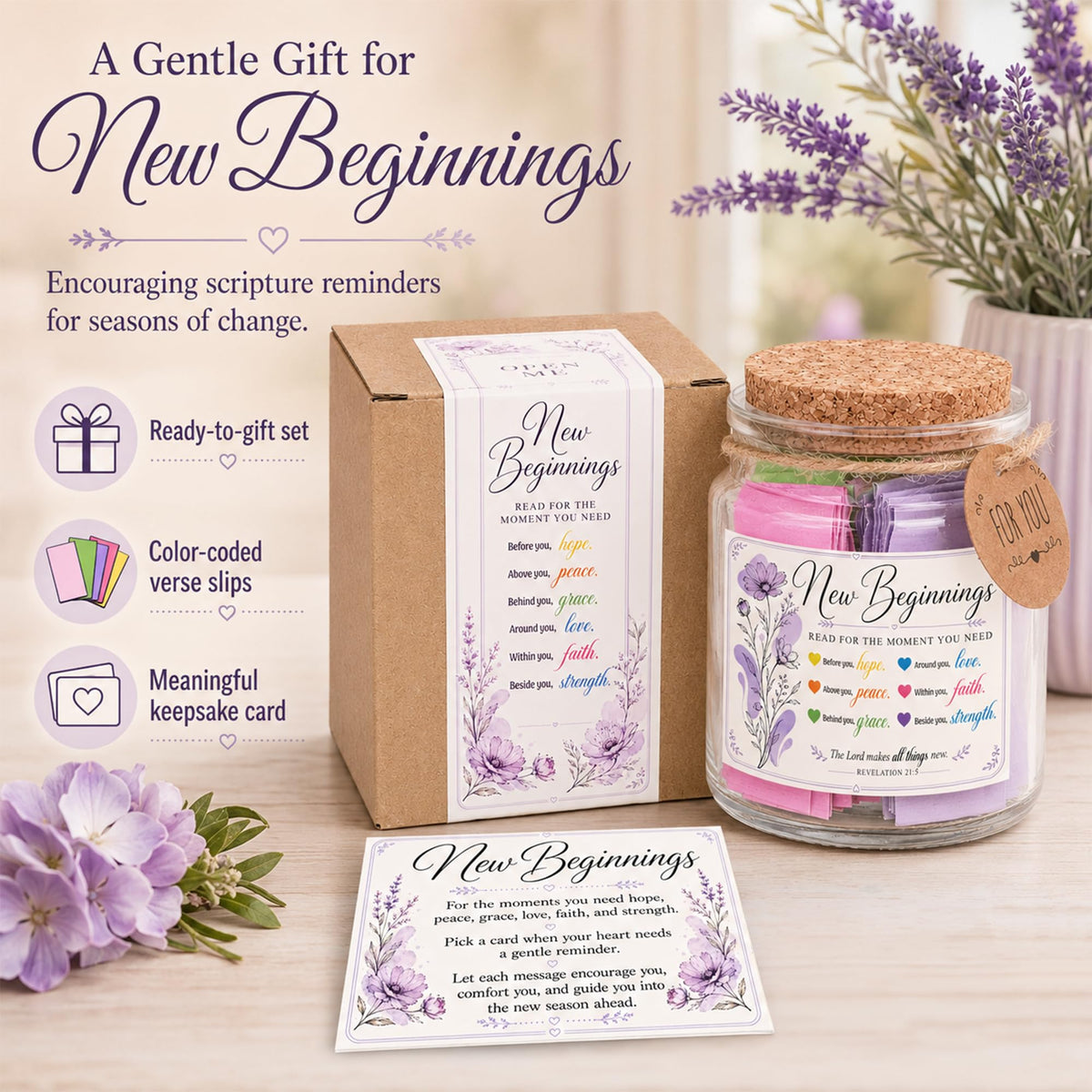 Read This When Bible Verses Jar – Birthday Gifts for Women, Christian Gifts for Women, Graduations Gift for Her, Gift for Mom from Daughter