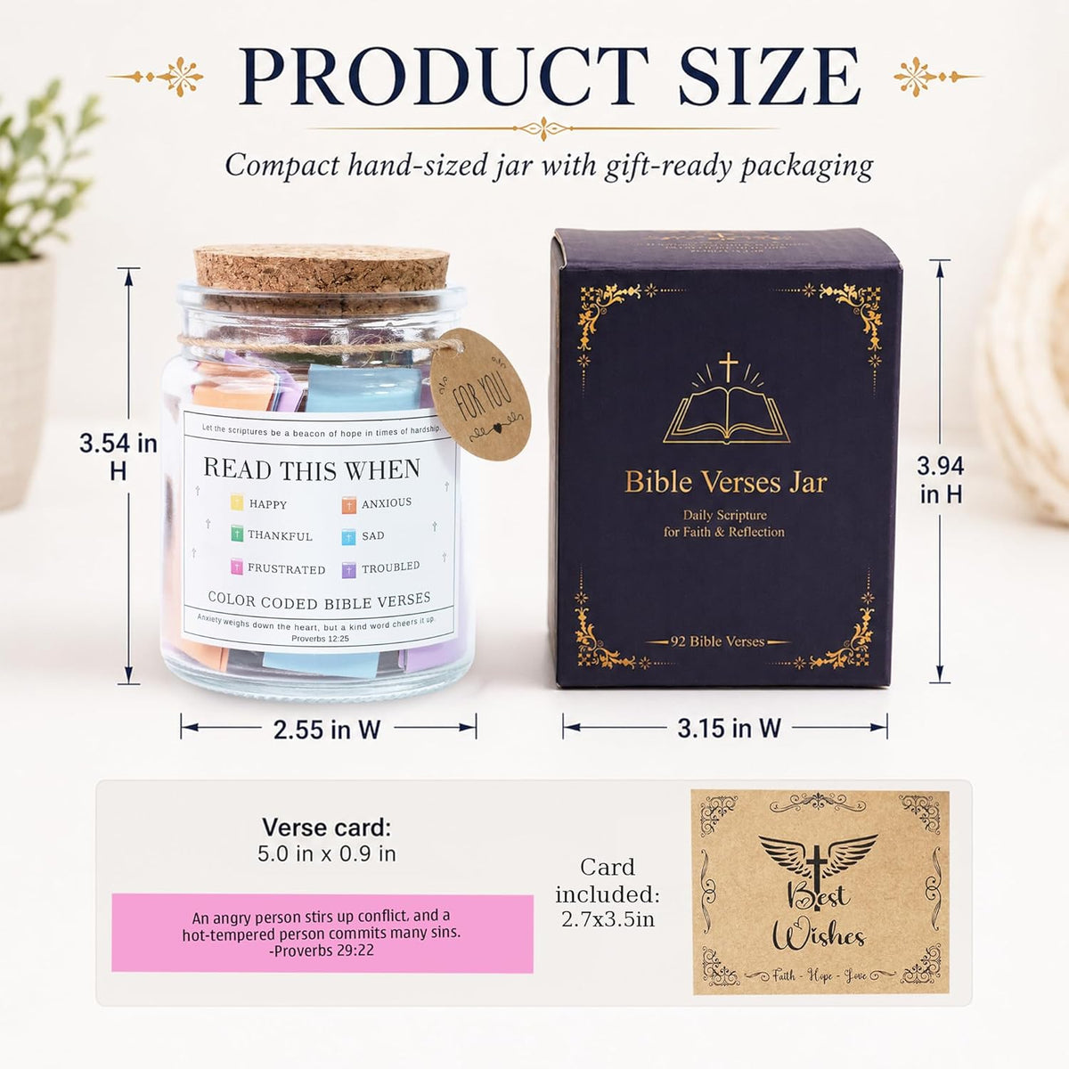 Read This When Bible Verses Jar – Birthday Gifts for Women, Christian Gifts for Women, Graduations Gift for Her, Gift for Mom from Daughter
