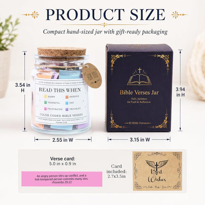 Read This When Bible Verses Jar – Birthday Gifts for Women, Christian Gifts for Women, Graduations Gift for Her, Gift for Mom from Daughter