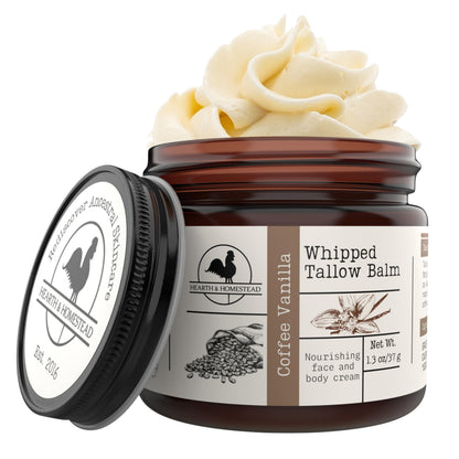 Hearth & Homestead Whipped Beef Tallow for Skin & Face, Unscented, 1.3oz