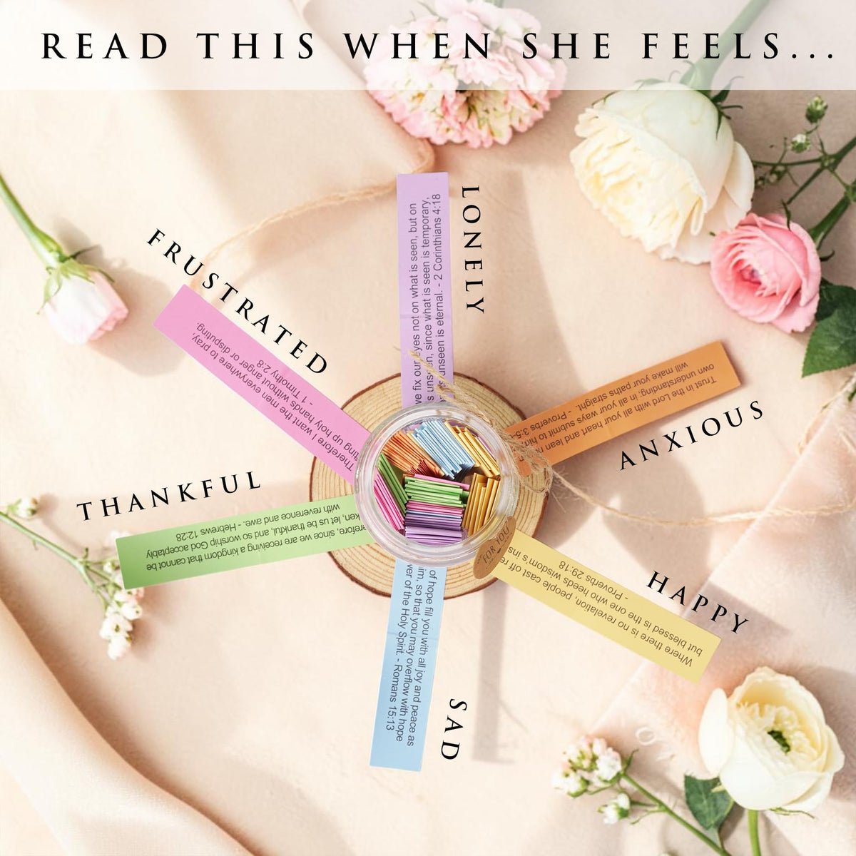 Read This When Bible Verses Jar – Birthday Gifts for Women, Christian Gifts for Women, Graduations Gift for Her, Gift for Mom from Daughter