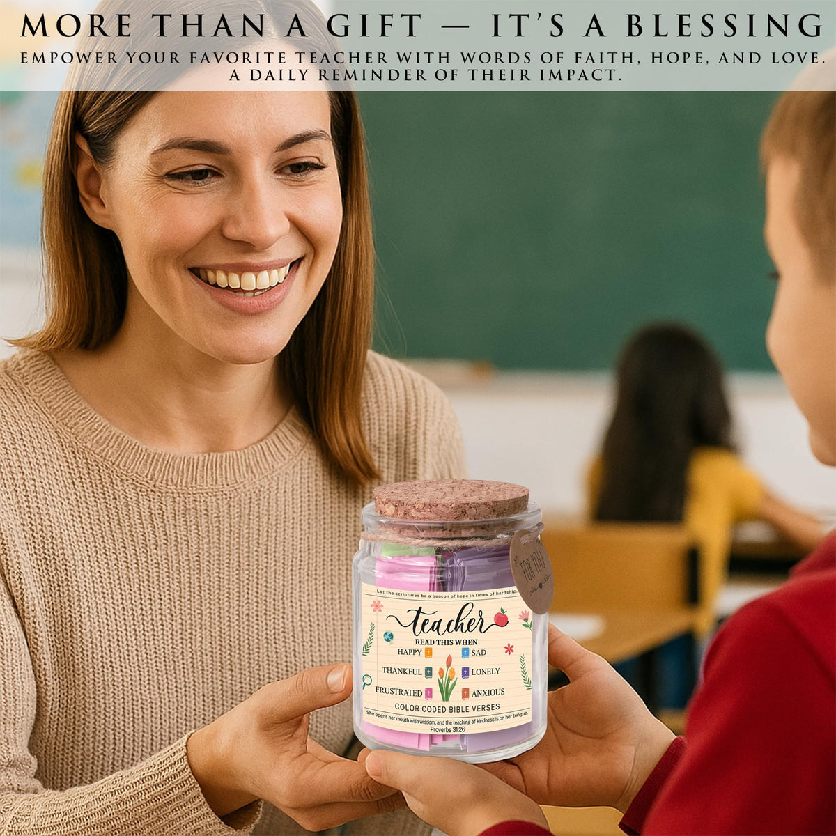 Read This When Bible Verses Jar – Birthday Gifts for Women, Christian Gifts for Women, Graduations Gift for Her, Gift for Mom from Daughter