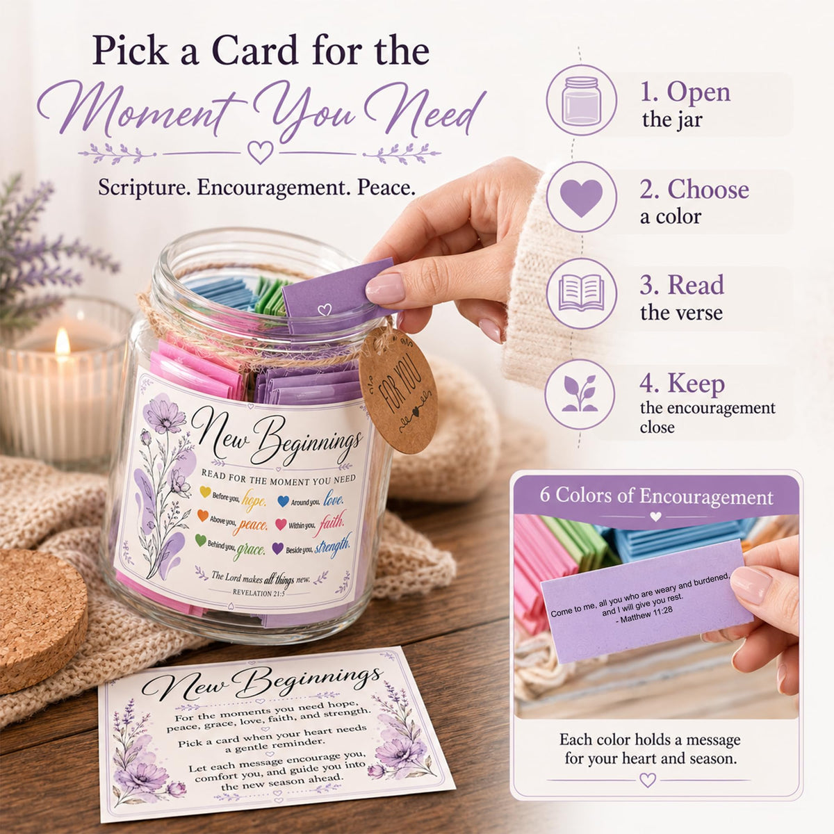 Read This When Bible Verses Jar – Birthday Gifts for Women, Christian Gifts for Women, Graduations Gift for Her, Gift for Mom from Daughter