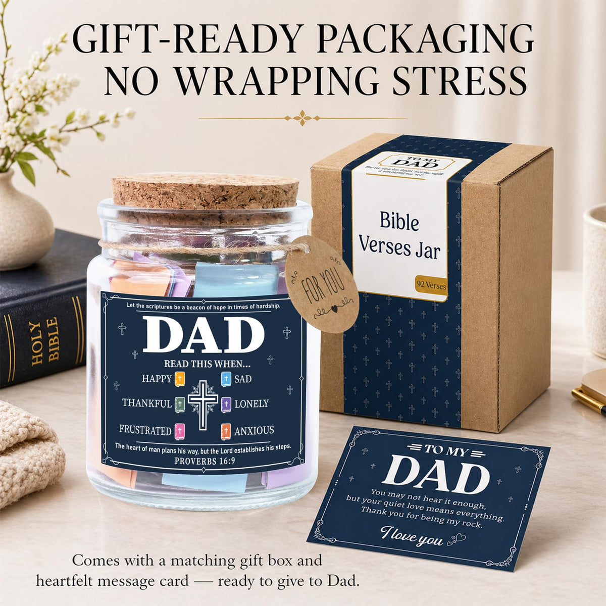 Read This When Bible Verses Jar – Birthday Gifts for Women, Christian Gifts for Women, Graduations Gift for Her, Gift for Mom from Daughter