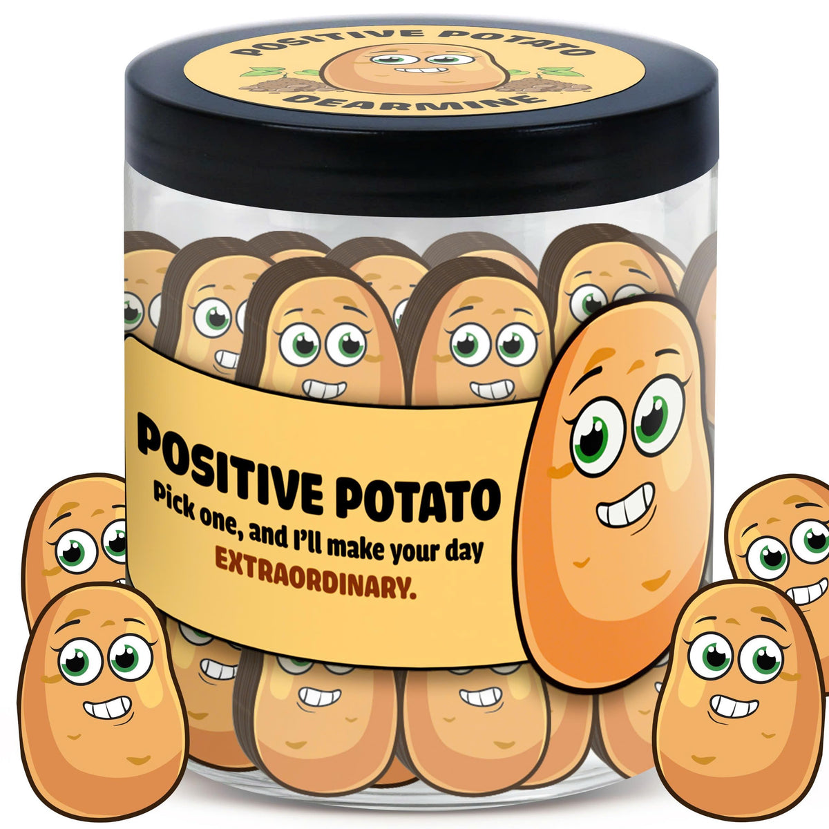 DEARMINE 60 Positive Pickle Cards Jar, Birthday Gifts for Women, Teens, Adults, Back to School Gift, White Elephant Gifts, Stocking Stuffers, Teen Girl Gifts Trendy Stuff
