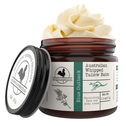 Hearth & Homestead Whipped Beef Tallow for Skin & Face, Unscented, 1.3oz