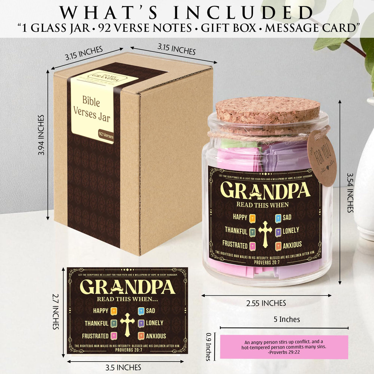 Read This When Bible Verses Jar – Birthday Gifts for Women, Christian Gifts for Women, Graduations Gift for Her, Gift for Mom from Daughter
