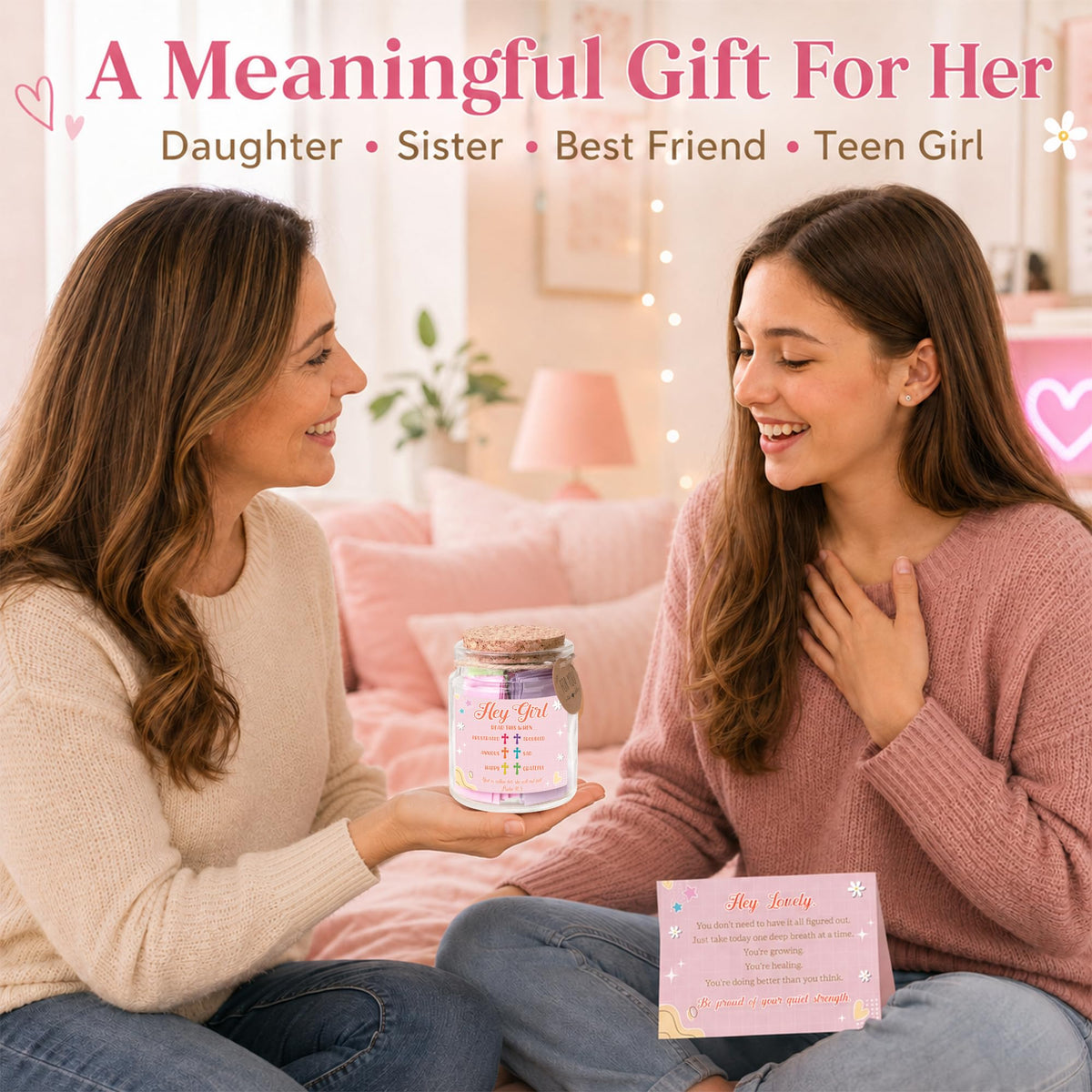 Read This When Bible Verses Jar – Birthday Gifts for Women, Christian Gifts for Women, Graduations Gift for Her, Gift for Mom from Daughter