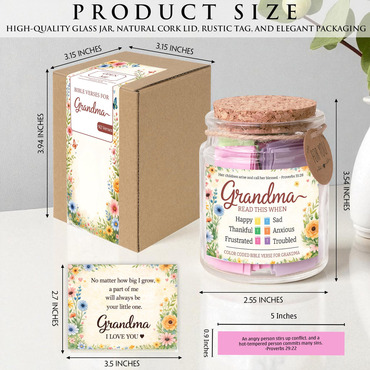 Read This When Bible Verses Jar – Birthday Gifts for Women, Christian Gifts for Women, Graduations Gift for Her, Gift for Mom from Daughter
