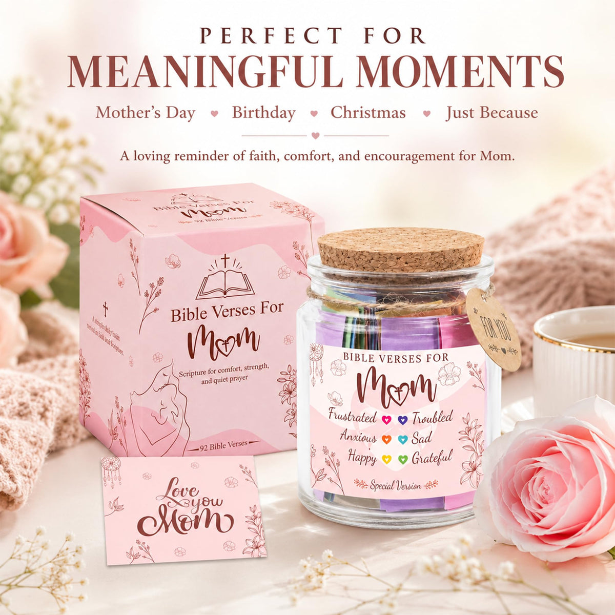 Read This When Bible Verses Jar – Birthday Gifts for Women, Christian Gifts for Women, Graduations Gift for Her, Gift for Mom from Daughter