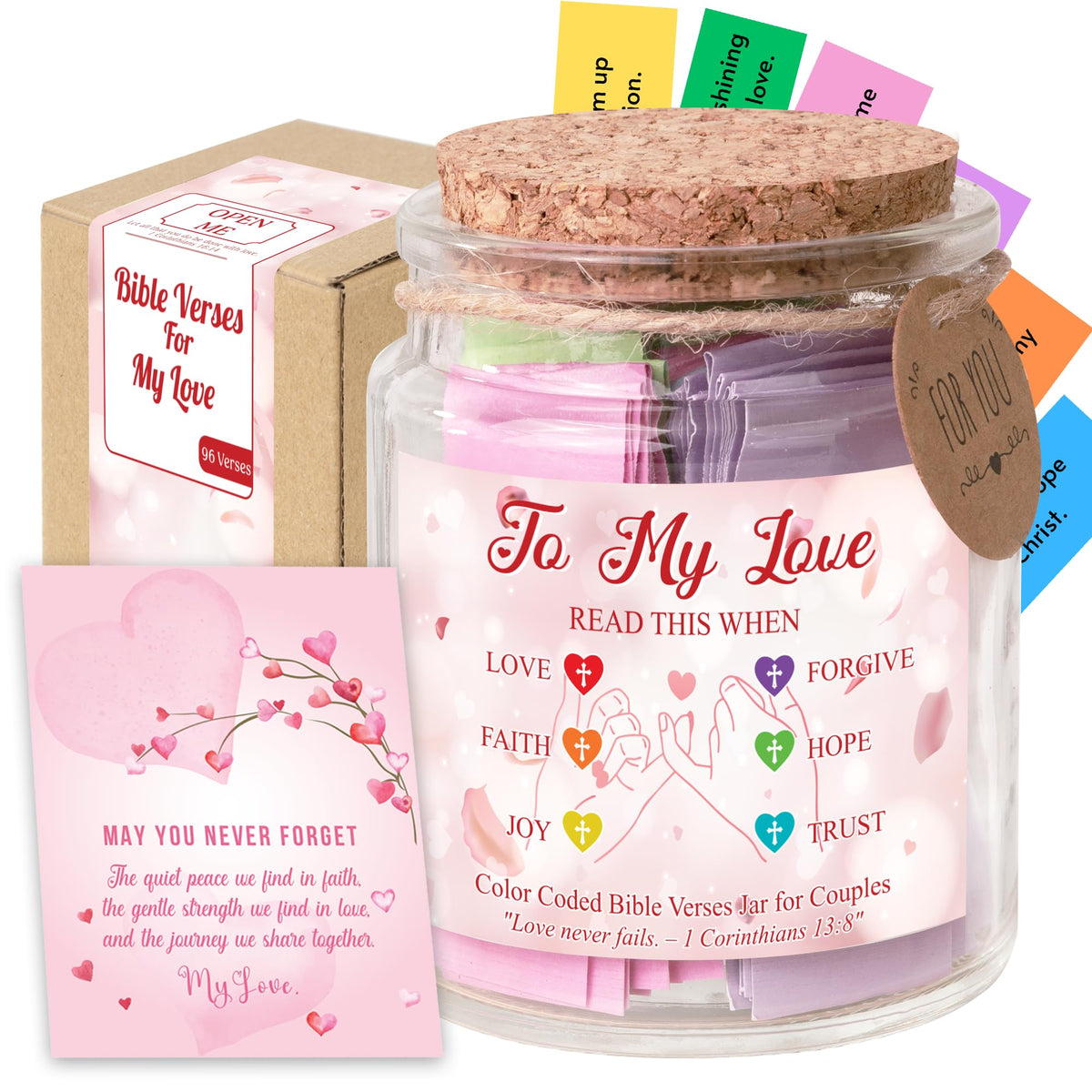 Read This When Bible Verses Jar – Birthday Gifts for Women, Christian Gifts for Women, Graduations Gift for Her, Gift for Mom from Daughter