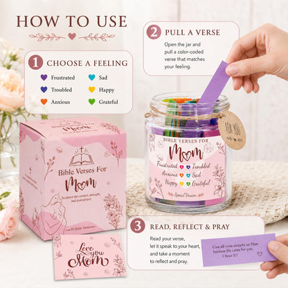 Read This When Bible Verses Jar – Birthday Gifts for Women, Christian Gifts for Women, Graduations Gift for Her, Gift for Mom from Daughter