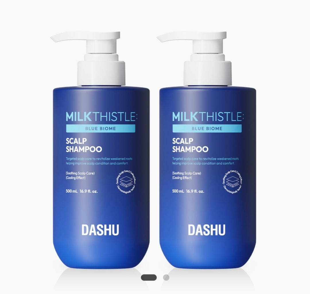 [Byun Woo-seok Goods EVENT] DASHU Daily Milk Thistle Blue Biome Scalp Shampoo 500ml 2-Pack