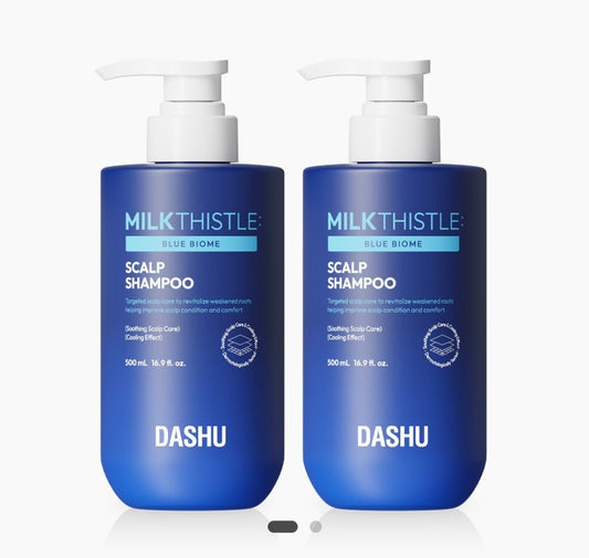 [Byun Woo-seok Goods EVENT] DASHU Daily Milk Thistle Blue Biome Scalp Shampoo 500ml 2-Pack